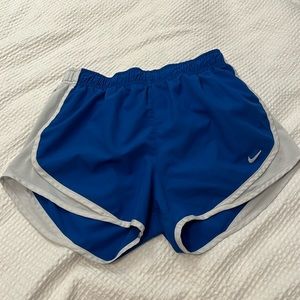Nike blue shorts with white lining size small